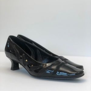 VANELi Women's Racilia Patent Black Smack Leather Mesh Dress Heels Pump US 7